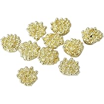 Amazon.co.jp: MYmama フラワー 花 花芯 メタル パーツ ゴールド
